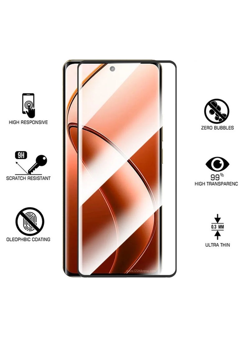 Generic - Screen Protector for Realme 12 Pro Plus/ Realme 12 Pro Tempered Glass Protector Full Glue Edge to Edge Anti Fingerprint  Scratch Resistance Glass for Realme 12 Pro / 12 Pro Plus - Image 1