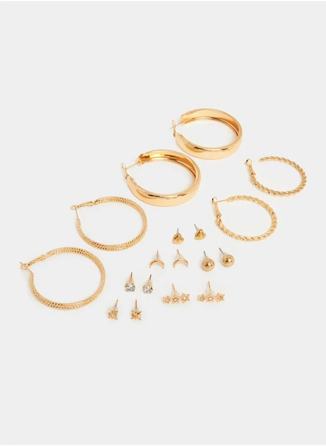 Styli Set of 9 - Star Accent Assorted Earrings