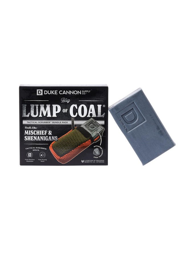Duke Cannon Supply Co. Duke Cannon Supply Co. Soap & Scrubber Bundle | Lump of Coal Soap Bar (Bergamot & Black Pepper Scent) & Tactical Soap Pouch Holder | Military-Grade Grooming Essentials for Men | 10 oz (2 Piece Set)  - Image 2