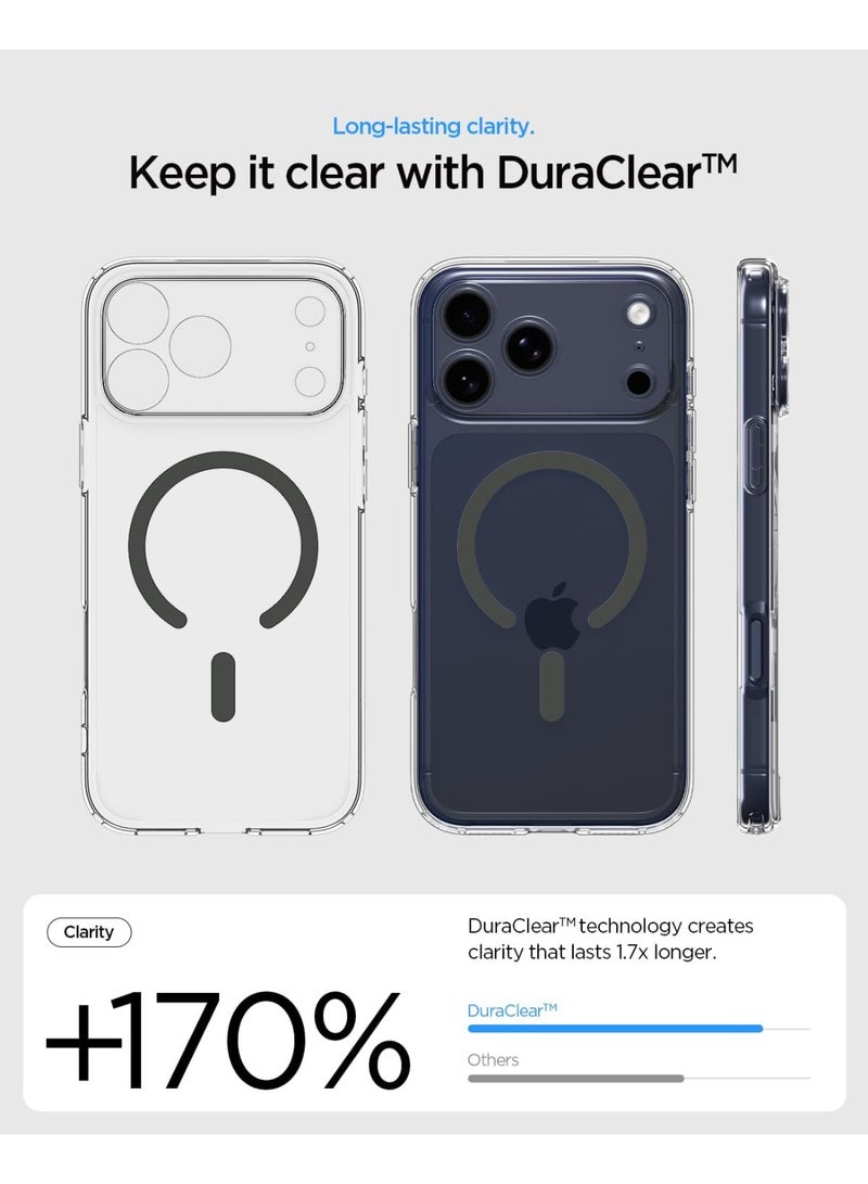 Spigen Ultra Hybrid MagFit iPhone 17 Pro Max Case Cover with MagSafe (2025) - Clear Graphite - Image 4