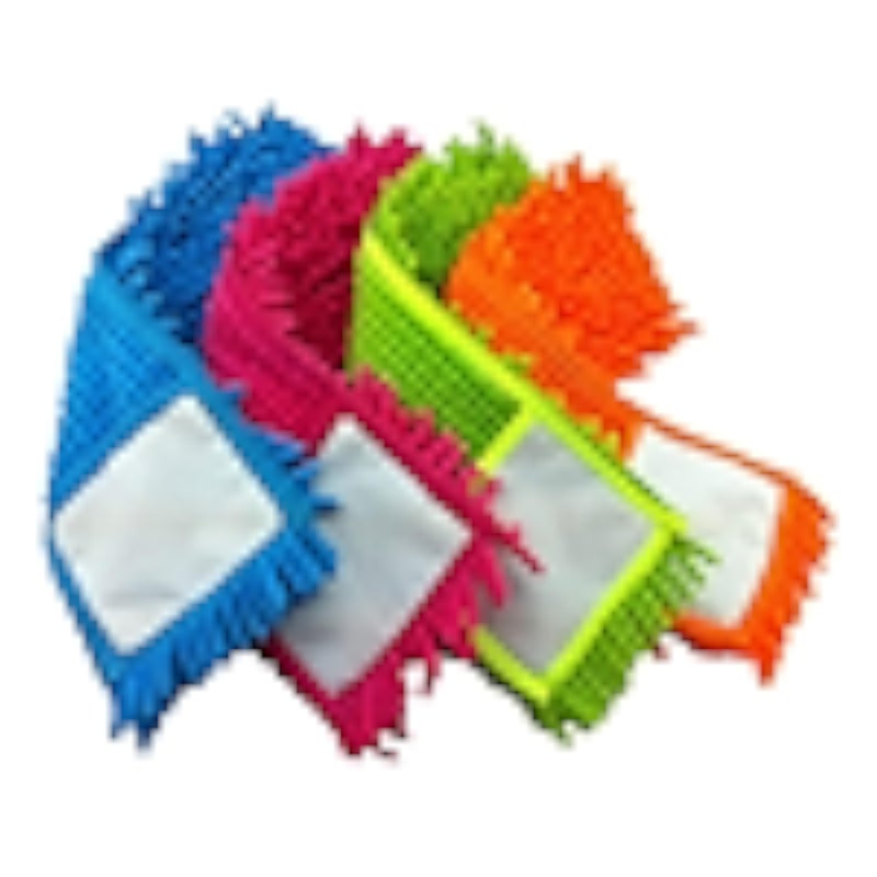 SHEbaking Set of 4 Microfiber Dust Mop Refills with Finger-Like Projections - 14x4 Inches Reusable Mop Pad Refills for Hardwood, Tile, and Laminate Floors