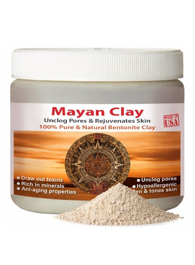 Mayan's Secret مسحوق الطين الهندي النقي من مايا، لتنظيف عميق للبشرة، قناع للجسم والشعر، طين بنتونيت طبيعي - Image 1