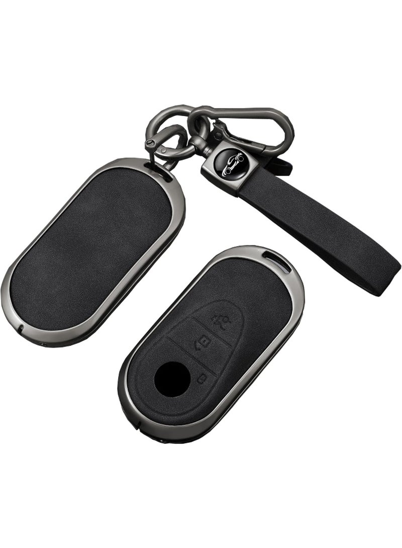 NOSKIN 3 Buttons Remote Key Fob Cover with Keychain Compatible with Mercedes Benz 2020-2024 C E S M CLS CLK G Class, SL Class 2022 Smart Key Shell Case Key Protection Cover Car (Black) - Image 5