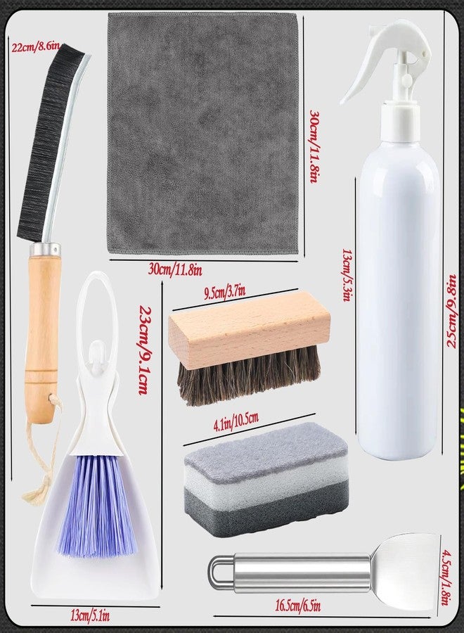 Delllala 8 Pcs Headstone Cleaner Kit for Cleaning Granite Tombstones in Cemeteries, Including Towels, Brushes, Tombstone Sponges, Scrapers, Brush Sets, Stainless Steel Scrapers, and Disposable Gloves - Image 2