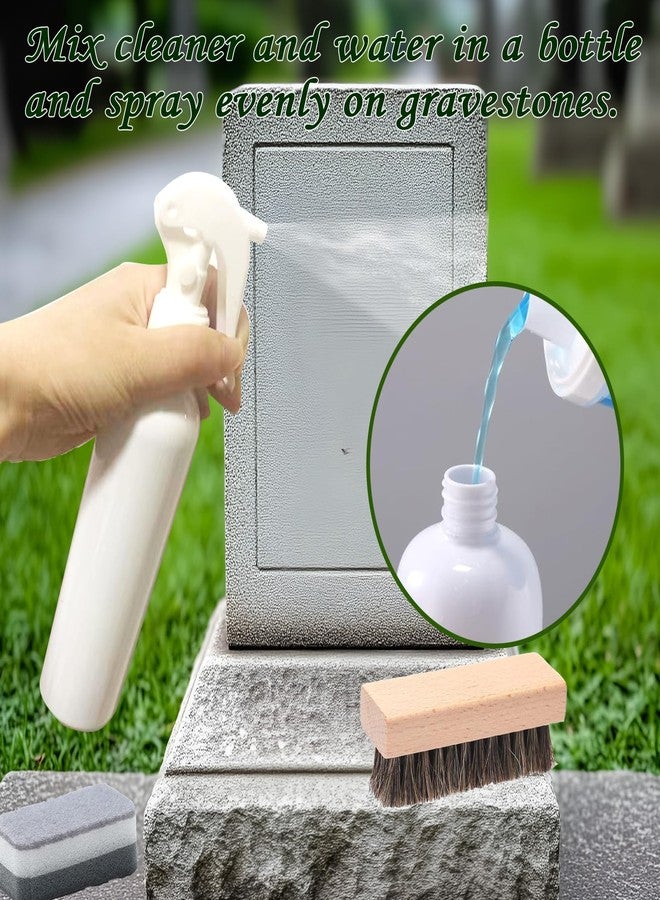 Delllala 8 Pcs Headstone Cleaner Kit for Cleaning Granite Tombstones in Cemeteries, Including Towels, Brushes, Tombstone Sponges, Scrapers, Brush Sets, Stainless Steel Scrapers, and Disposable Gloves - Image 5
