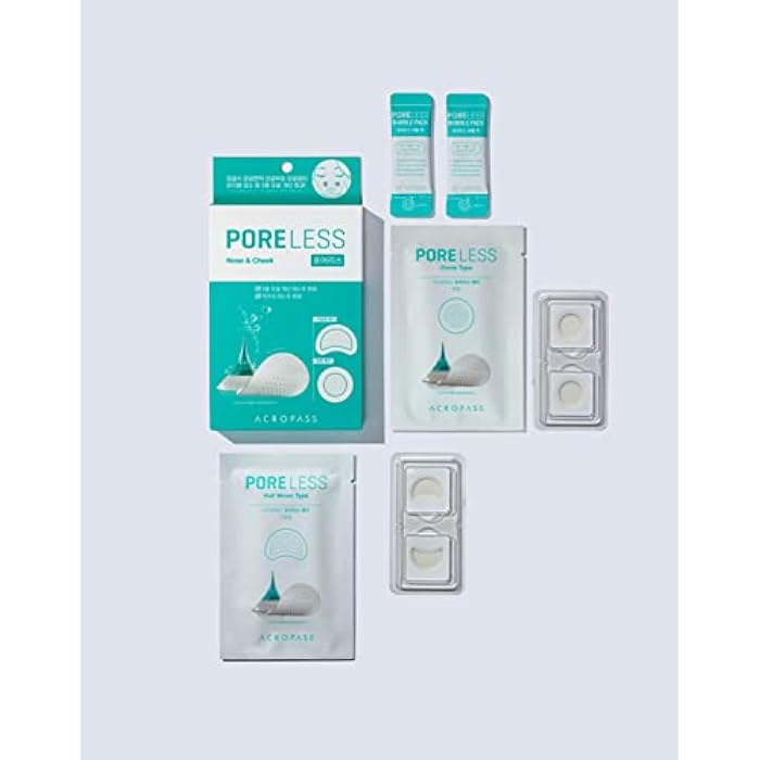 Acropass PORELESS Pore care, Tightening Pores, Oil control, Blackheads care (2 Bubble Wash-off Masks + 2 circular patches + 2 semicircular patches) - Image 2