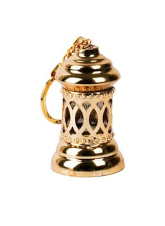 Generic Golden Ramadan lantern keychain medal, different shapes, gold metal, number 1, with lighting.  - Image 1