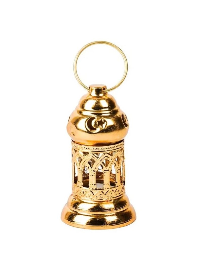 Generic - Golden Ramadan lantern keychain medal, different shapes, gold metal, number 1, with lighting. - Image 1