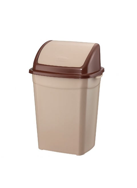 50 Liter Swing Lid Trash Can Self-Closing Odor-Control Waste Bin for Kitchen, Bathroom & Office, Durable Easy-Clean Plastic