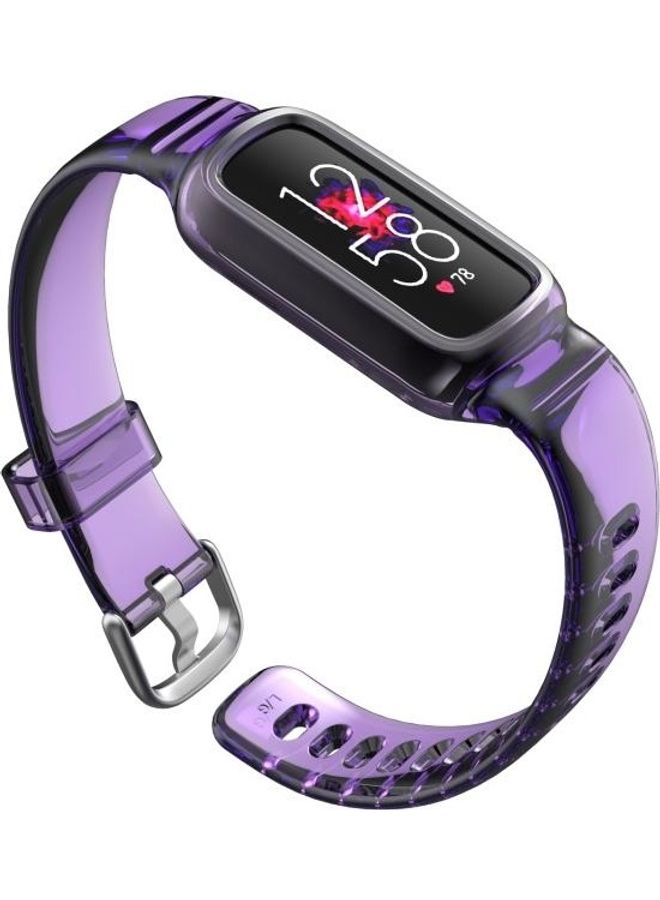 NIBEMINENT For Fitbit Luxe Integrated Replacement Strap Watchband Purple - Image 2