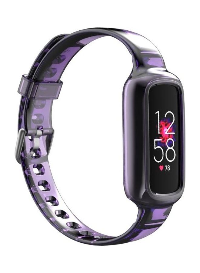 NIBEMINENT For Fitbit Luxe Integrated Replacement Strap Watchband Purple - Image 3