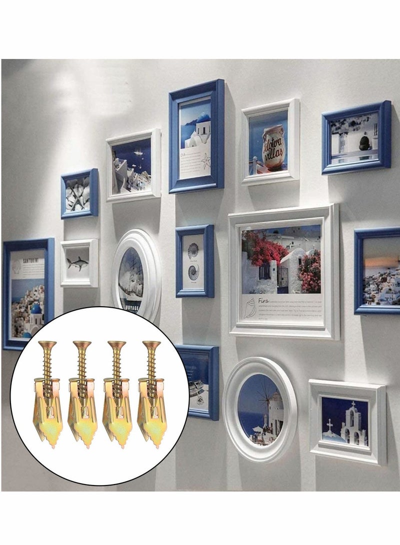 Y&D 30mm Knock-in Gypsum Board Expansion Screw, Ceiling Fixed Butterfly Plug Self-tapping Drywall Hollow Wall Anchors with Self Drilling Screws, 20 pcs  - Image 4