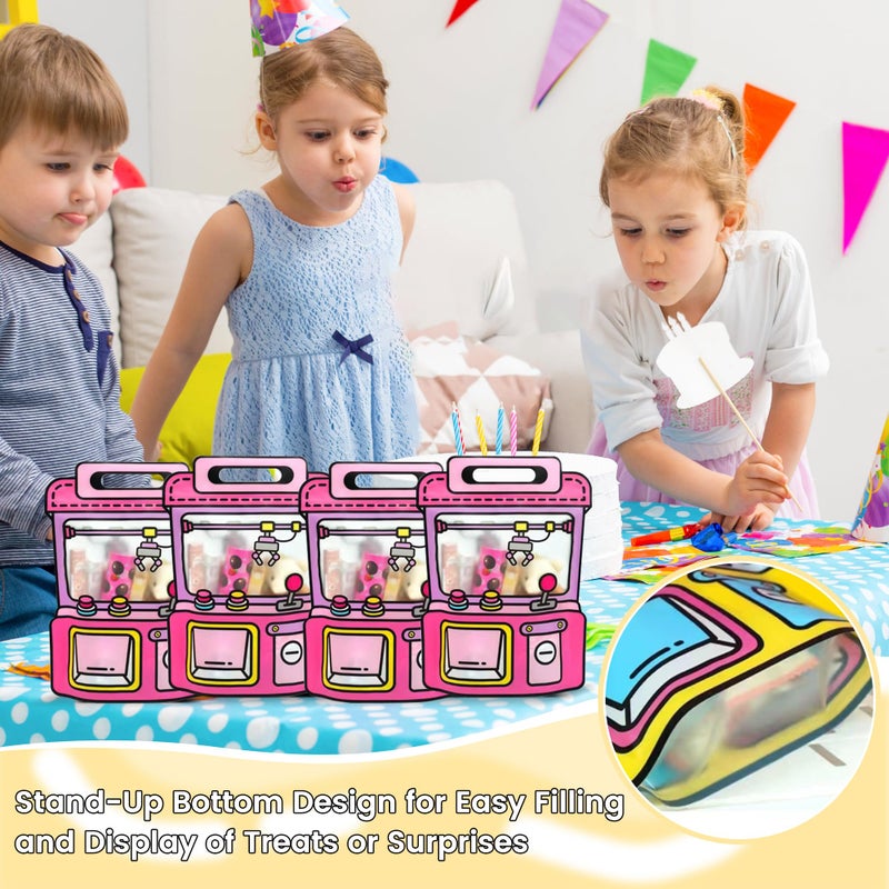 Muitcdo 30 PCS Large Gift Goodie Bags with Handle and Stand-up Bottom, Party Favor Bags for Girl, Students Back to School Treat Bag, Cute Snack Candy Box for Birthday, Classroom (Pink) - Image 5