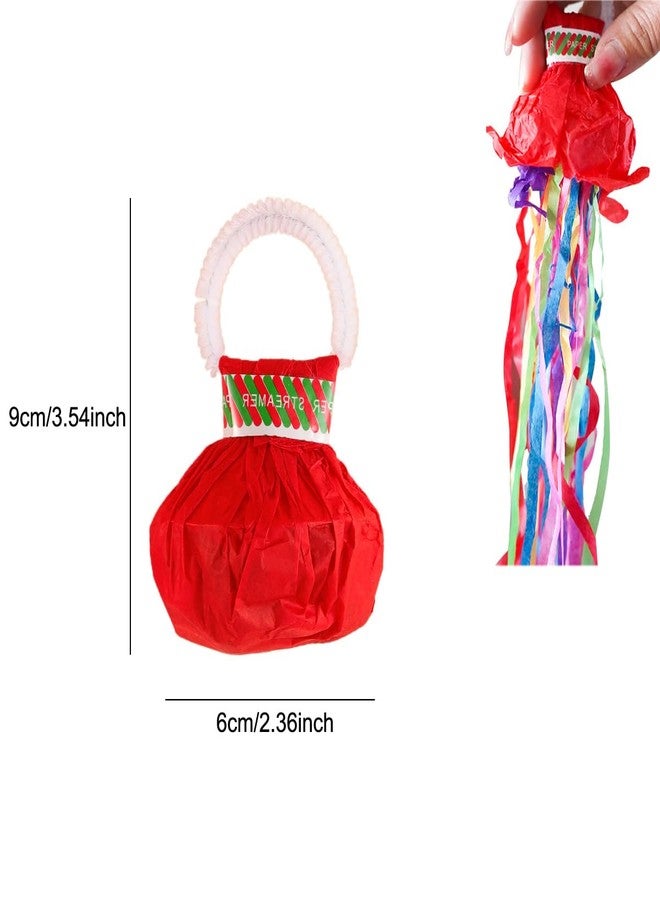 SquEqu 10 Pack Hand Throw Streamers Colorful Streamer Poppers No Mess Confetti Popper No Mess Streamers Cracker Easy Clean Up Paper Poppers for Engagement Wedding Birthday Party Celebration Graduation - Image 2