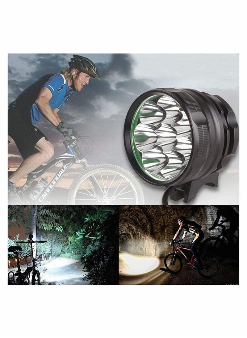 SYOSI - 10000LM 7x Cree XML T6 LED MTB Mountain Bike Bicycle Light Headlight Headlamp Torch USB Rechargeable 18650 Battery 8.4V 8000mAh - Image 1