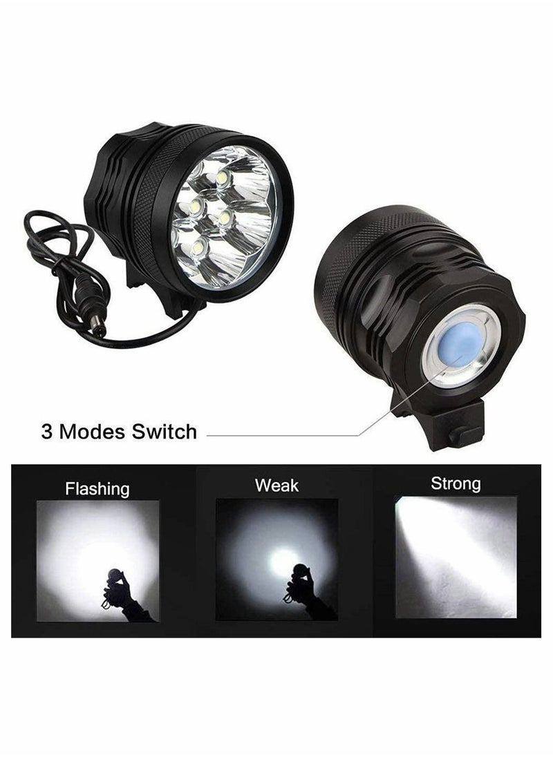 SYOSI - 10000LM 7x Cree XML T6 LED MTB Mountain Bike Bicycle Light Headlight Headlamp Torch USB Rechargeable 18650 Battery 8.4V 8000mAh - Image 1