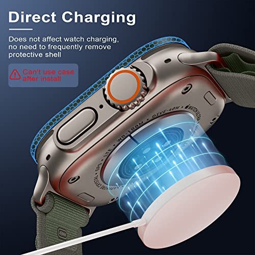 WSKEN for Apple Watch Ultra 3/Ultra 2/Ultra Screen Protector 49mm,9H Tempered Glass + Titanium Alloy Frame, [Keep Original] [Touch Sensitive] Lightweight Protective Glass Film for iwatch Ultra 3/2/1 - Image 4