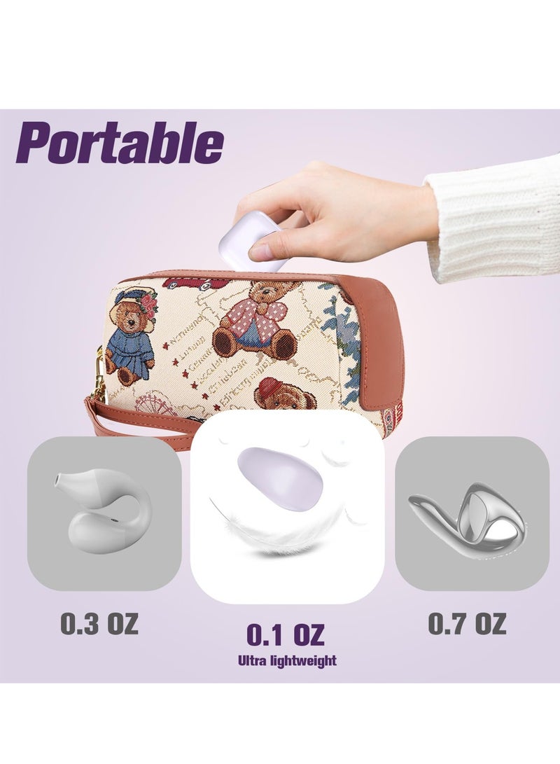 Barakah Wireless Ear Clip Bone Conduction Headphones, Open Ear Bluetooth Earbuds, LED Digital Display Bluetooth Earphones for Running, Sports, Cycling (Purple) - Image 5