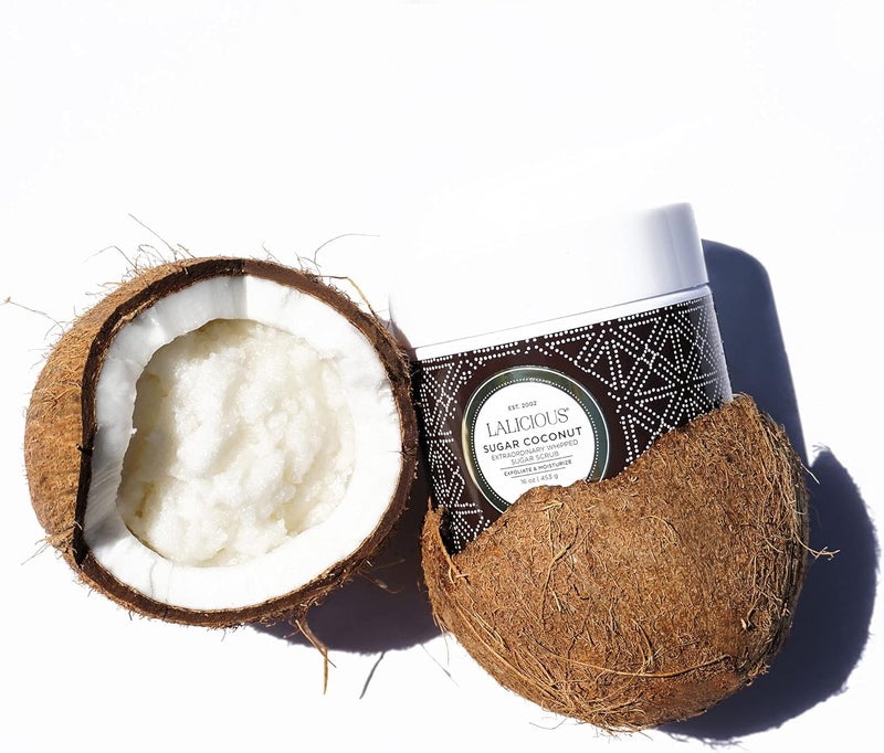 LALICIOUS Sugar Coconut Extraordinary Whipped Sugar Scrub - 16 oz Cane Sugar Body Scrub with Coconut Oil & Honey - Image 5
