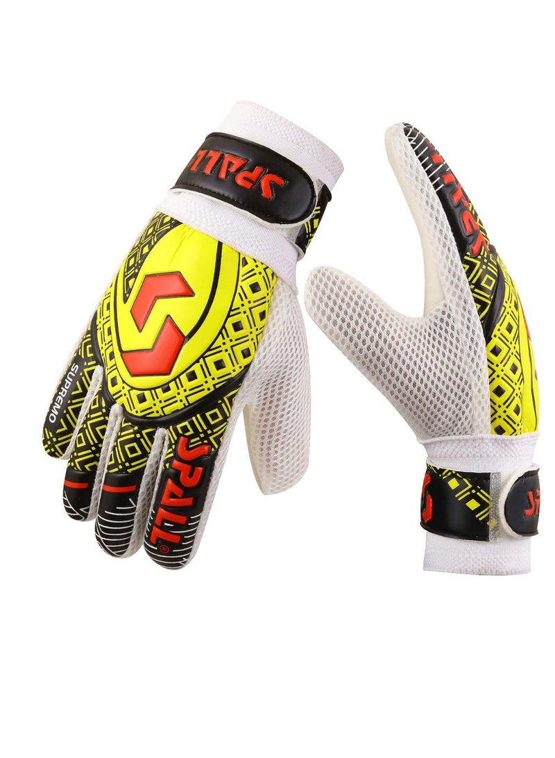 Spall Goalkeeper Gloves Strong Grip with Finger Spine Double Wrist Protection Prevent Injuries for The Toughest Saves Goalie Training Gloves for Youth & Adult - Image 3