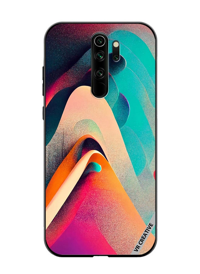 Protective Case Cover For Xiaomi Redmi Note 8 Pro Abstract Waves Lines Design Multicolour