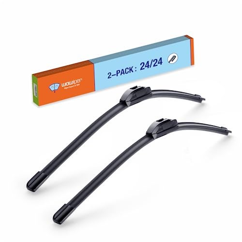 WOWIPER Wiper Blades 24 24 Automotive Replacement Windshield Wiper Blades for My Car Premium AllSeasons OE Quality Wipers for Front WindshieldSet of 2 - Image 1