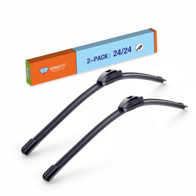 WOWIPER Wiper Blades 24 24 Automotive Replacement Windshield Wiper Blades for My Car Premium AllSeasons OE Quality Wipers for Front WindshieldSet of 2 - Image 2