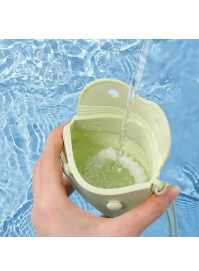 Generic Silicone Denture Storage Bag Dentures Portable Storage Box Denture Storage Bag Green  - Image 3