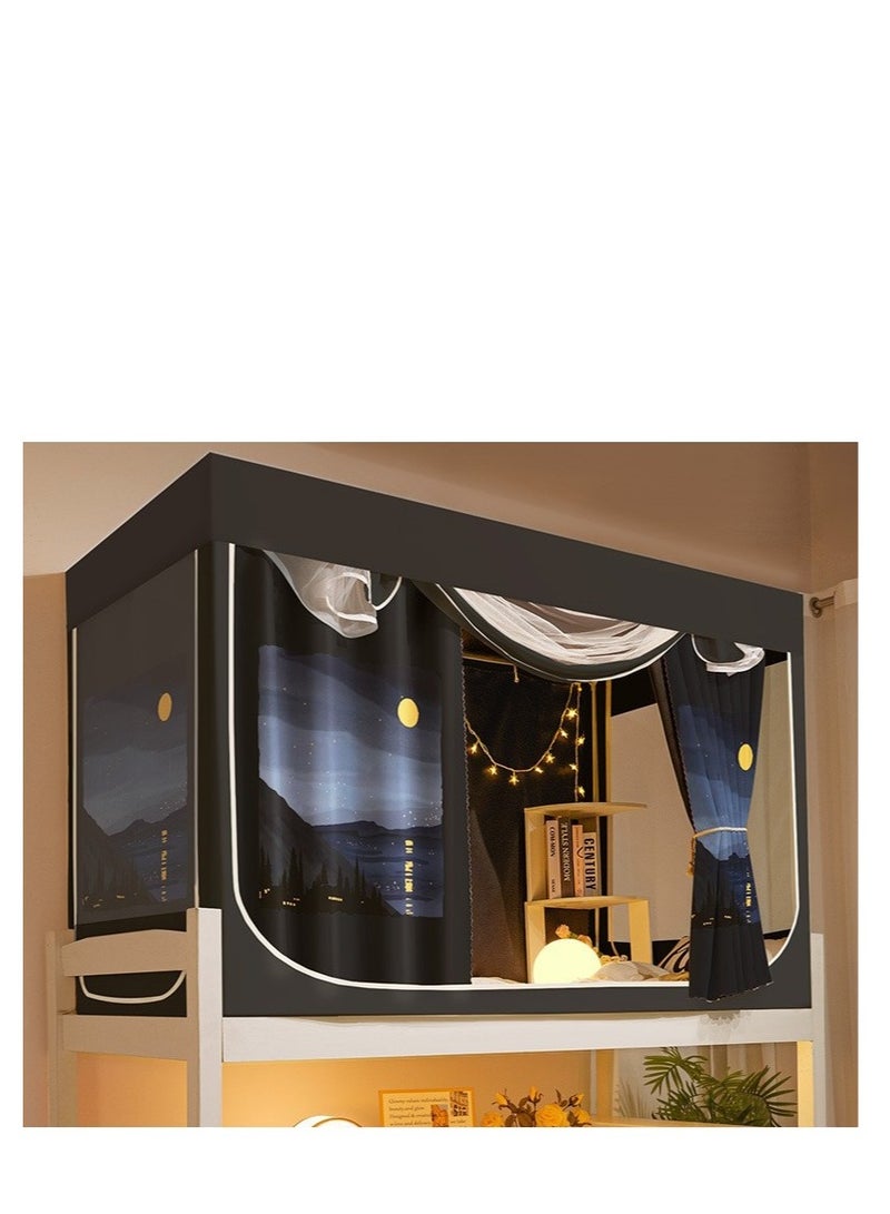 Y&D Bed Canopy Tents Curtain Blackout Curtain Single Bed Tent Curtain Student Shading Cloth Bed Canopy Mosquito Net Student Sleep Privacy Protection - Image 1