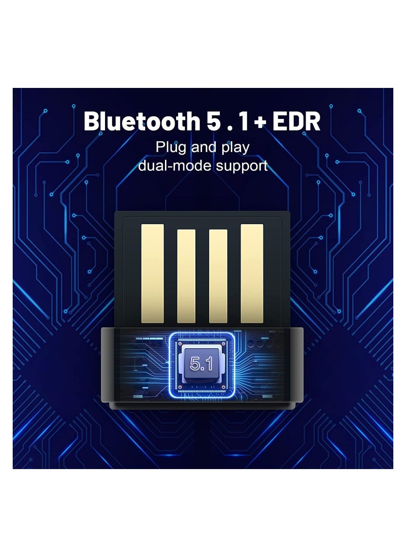 سيوسي Bluetooth Adapter for PC,Mini Bluetooth Receiver 5.1,Bluetooth Dongle,Support Win11108.187,for Bluetooth HeadsetKeyboardMouseSpeakerMobile PhoneComputersGame Controller  - Image 4