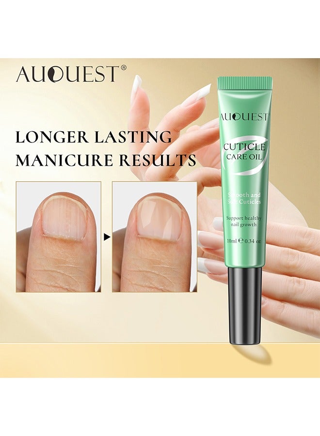 أوكويست العناية بزيت البشرة - العناية بزيت بشرة الأظافر مع فرشاة بشرة ناعمة وناعمة لعلاج العناية بإصلاح الأظافر قلم زيت البشرة مرطب الأظافر مانيكير تغذية دعم الزيت نمو الأظافر الصحي 10 مل - Image 3