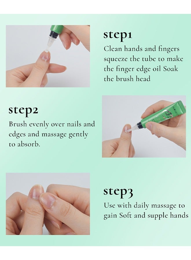 أوكويست العناية بزيت البشرة - العناية بزيت بشرة الأظافر مع فرشاة بشرة ناعمة وناعمة لعلاج العناية بإصلاح الأظافر قلم زيت البشرة مرطب الأظافر مانيكير تغذية دعم الزيت نمو الأظافر الصحي 10 مل - Image 4