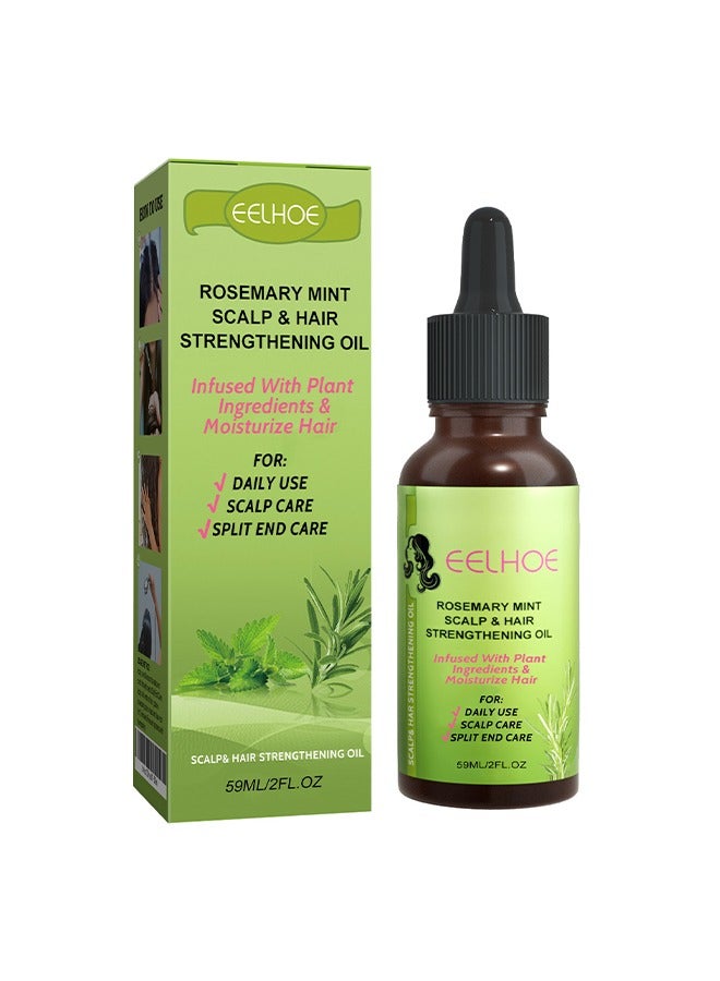 EELHOE Rosemary Mint Scalp& Hair Strengthening Oil,Hair Loss Treatments, Aids against Hair-thining, Hair Regrowth Treatment 59ml - Image 1