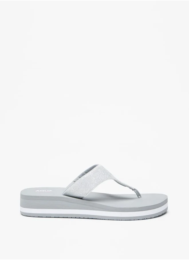Aqua Women's Slip-On Thong Slippers
