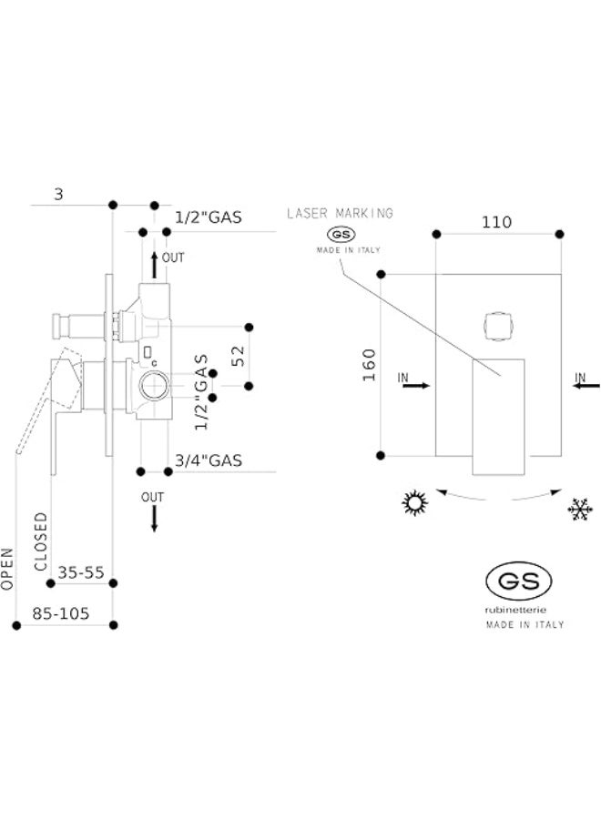 جي أس خلاط دفن خطين كروم - Image 4