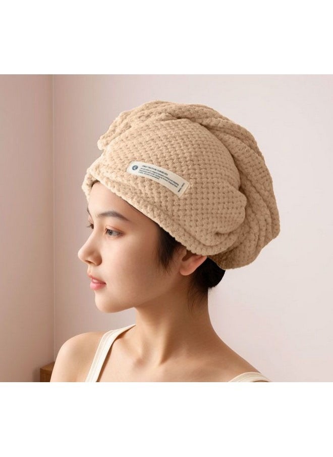 SANLI - Dry Hair Cap For Women, Super Water-Absorbent Hair Towel Wrap, Quick-Drying Thickened New Dry Hair Artifact, Hair-Washing Blow-Free Twist Turban, Fast Hair Drying Shower Cap With Buttons - Image 1