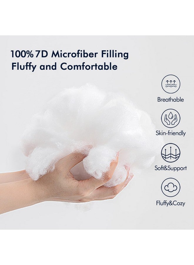 MIULEE MIULEE Pack of 4 20x20 Outdoor Pillow Inserts, Water-Resistant Throw Pillow Inserts Decorative Premium Square Pillow Stuffer Sham for Porch Swing Couch Sofa Cushion Patio Furniture - Image 5