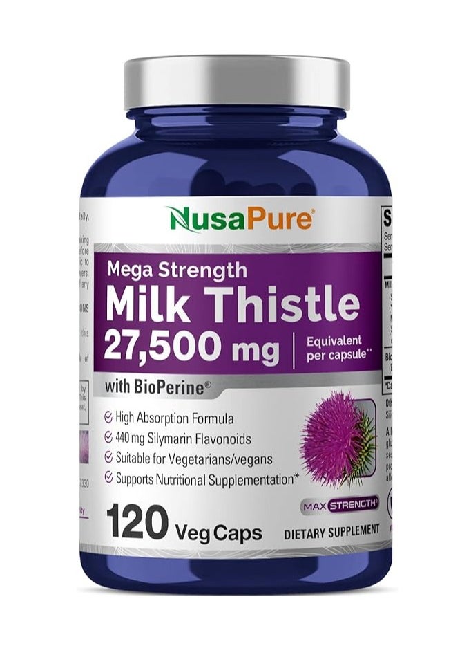 Milk Thistle Extract 27,500mg 120 Veggie Capsules - pzsku/Z3E5E0A02A752C59F786DZ/45/_/1735995163/a4694d20-9ad6-44c6-8c30-3fda2e57d4cf