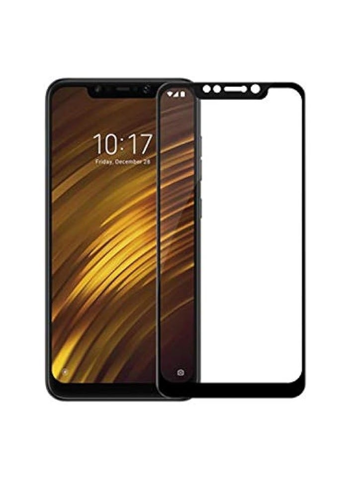 PROMASS Pocophone F1 3D Curved Full Coverage Tempered Glass Screen Protector For With Black Frame - Image 1