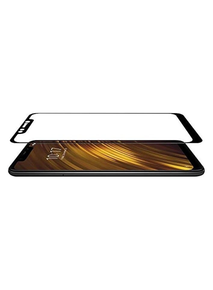 PROMASS Pocophone F1 3D Curved Full Coverage Tempered Glass Screen Protector For With Black Frame - Image 2