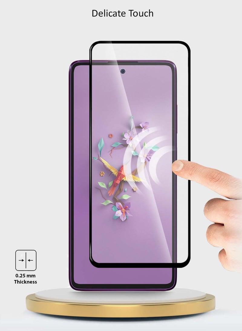 Wtech HMD Crest Max 5G 2024 Premium E2E Series Full Glue Full Cover Tempered Glass Screen Protector - Clear/Black - Image 4