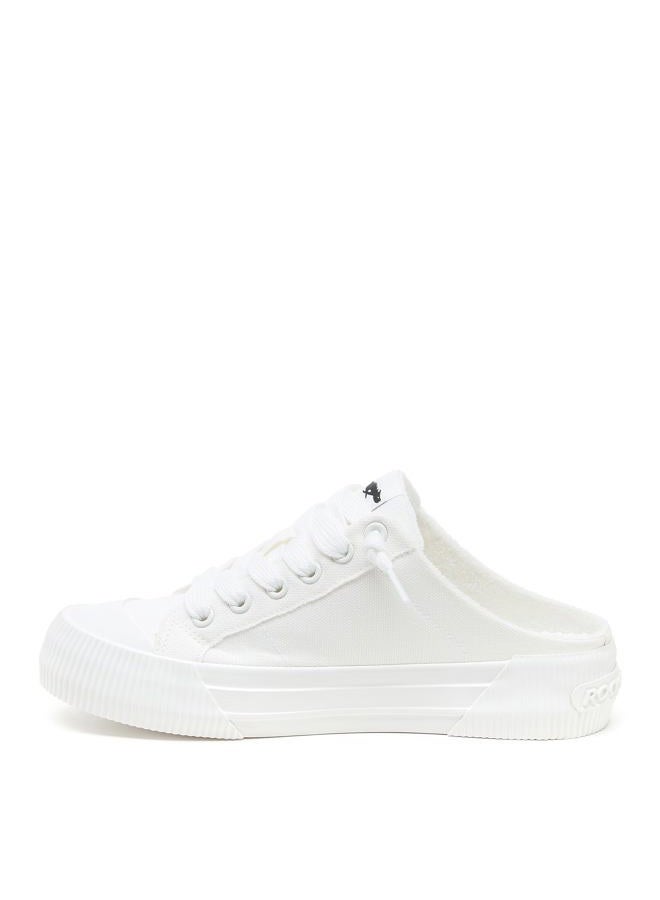 Women's Cheery Mule Plush Foam Comfort Sneaker, White, 6.5