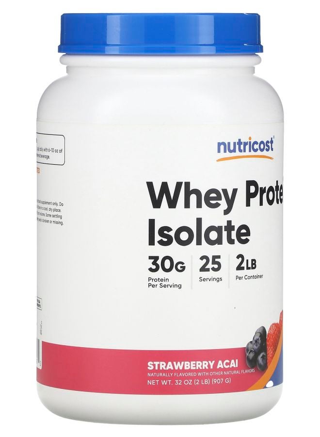 Nutricost Whey Protein Isolate Strawberry Acai  2 lb (907 g) - Image 2