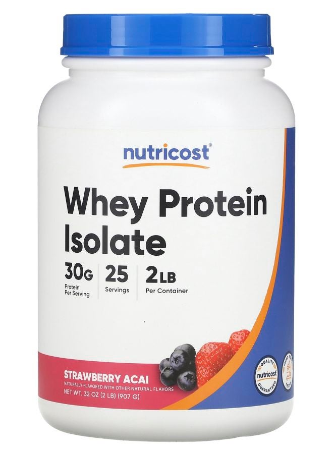 Nutricost Whey Protein Isolate Strawberry Acai  2 lb (907 g) - Image 1
