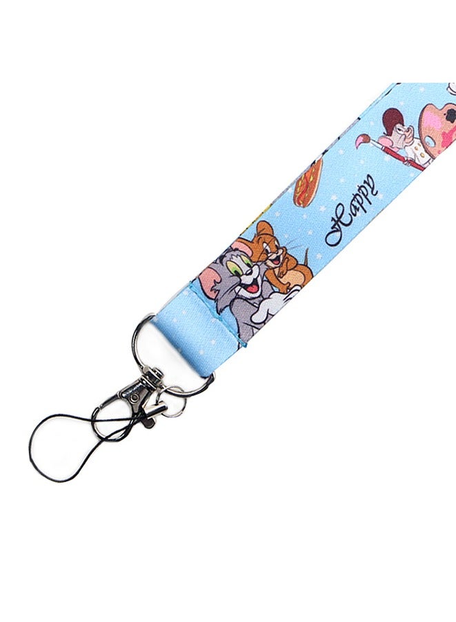 Tom and Jerry Neck Strap Lanyard Keychain- Versatile DIY Polyester Hanging Rope,ID Credit Card Pass Lanyard for Gym,Company, school,Keys & Accessories - Image 3