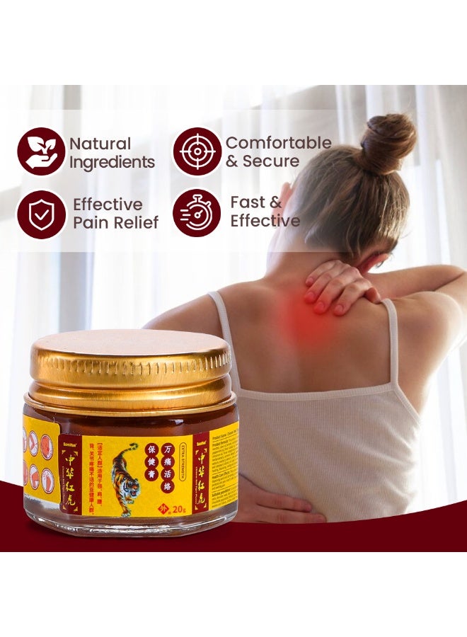 Sumifun China Red Tiger Ointment for Chronic injury caused by long-term excessive activity,with neck,shoulder,waist,leg,joint pain - Image 2
