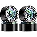 GLOBACT Rainbow 19 Beadlock Wheel Rim Offset 10mm Aluminum Deep Dish Wheel for 110 RC Crawler SCX10 TRX4 TRX6 Redcat Gen8 RC4WD D90 VS410 Neon ColorC - Image 3