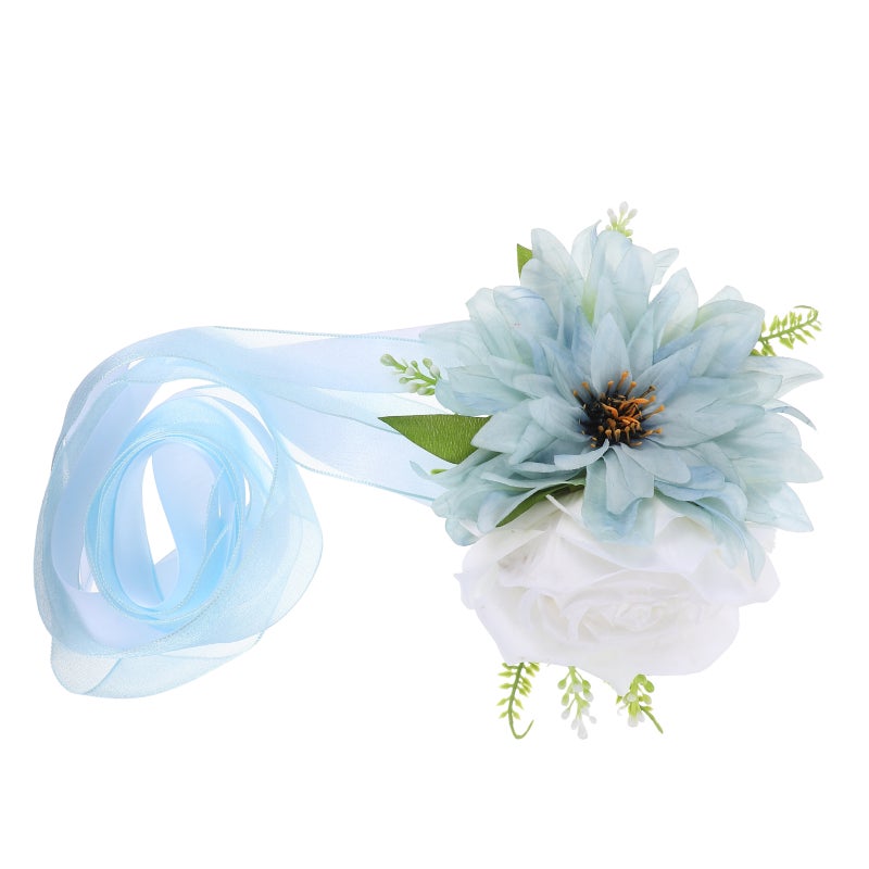 Chair Decor For Wedding: Flower Curtain Tiebacks - Artificial Floral Holdbacks For Drapes - Ceremony Aisle Decor Bridal Shower Chair Decorations - Image 1