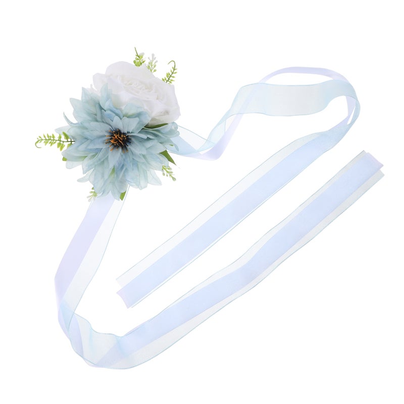 Chair Decor For Wedding: Flower Curtain Tiebacks - Artificial Floral Holdbacks For Drapes - Ceremony Aisle Decor Bridal Shower Chair Decorations - Image 3