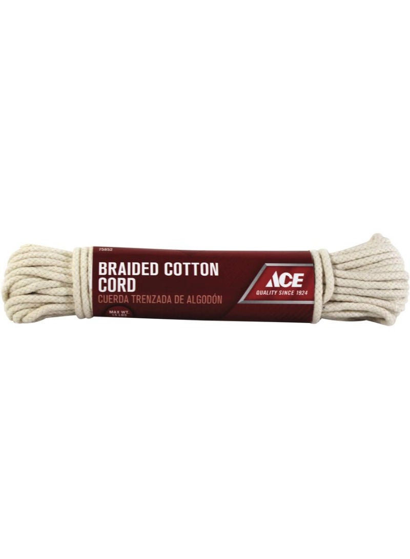 ACE Ace Natural Braided Cotton Cord 14.63m Sold Per Piece 